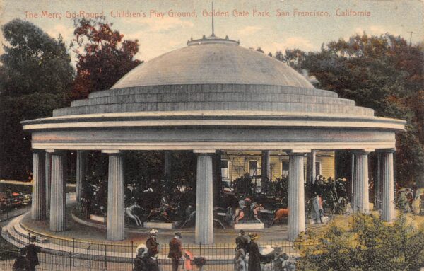 San Francisco California Golden Gate Park, Merry-Go-Round, Children's Playground PC U7638