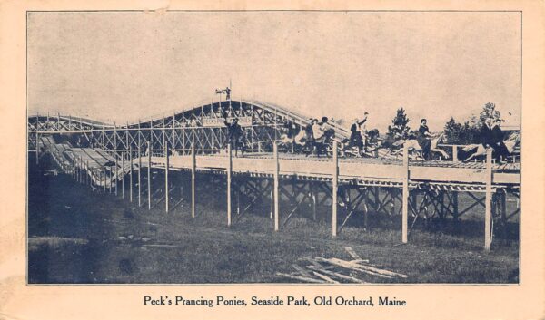 Old Orchard Maine Seaside Park, Peck's Prancing Ponies Attraction PC U7648