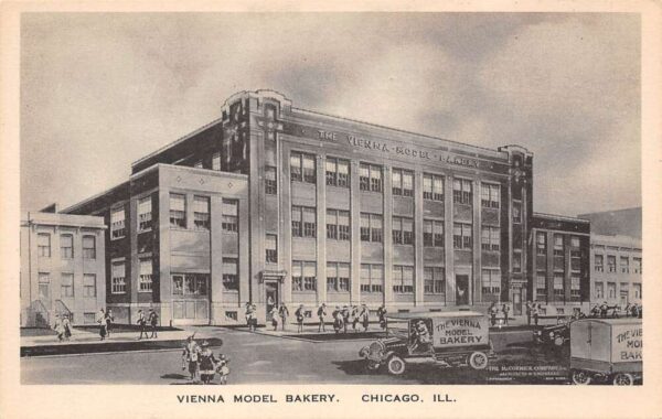 Chicago Illinois Vienna Model Bakery, Photo Print Vintage Postcard U7662