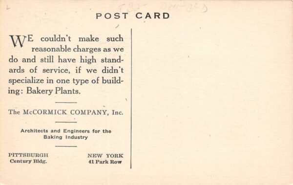 Chicago Illinois Vienna Model Bakery, Photo Print Vintage Postcard U7662 - Image 2