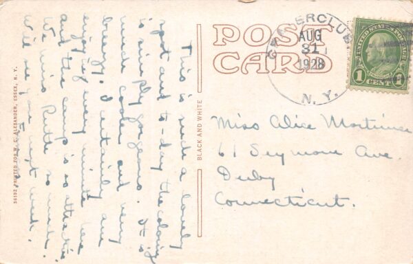 Essex New York Crater Club Landing, B/W Photo Print Vintage Postcard U11824 - Image 2