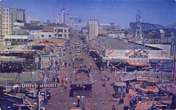 Long Beach California East Along Long Beach Pike, Fun Area Vintage PC U7710