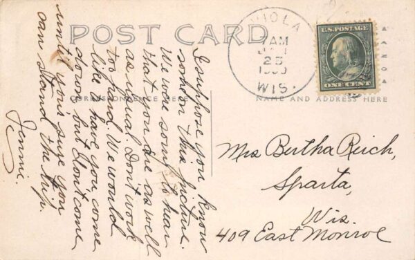 Viola Wisconsin Commercial House Exterior Real Photo Postcard AA69538 - Image 2