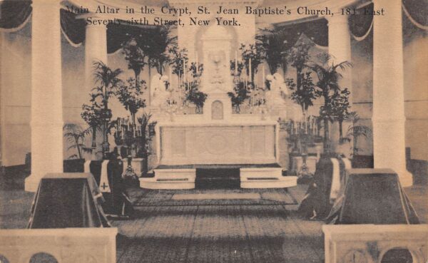New York City New York St. Jean Baptiste Church, Main Altar In Crypt PC U7854