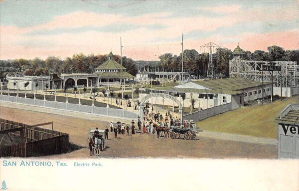 San Antonio Texas Electric Park, Tuck Published Vintage Postcard U7901
