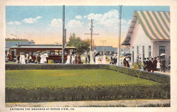 Norfolk Virginia Entering Grounds At Ocean View Resort, White Border PC U7903