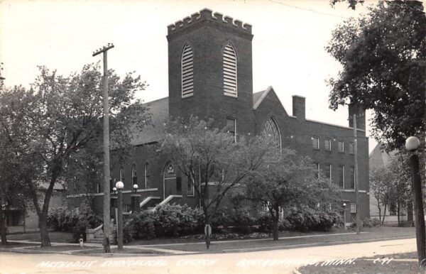 Breckenridge Minnesota Methodist Church, Real Photo Vintage Postcard U7918
