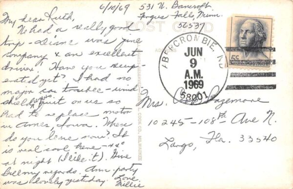 Breckenridge Minnesota Methodist Church, Real Photo Vintage Postcard U7918 - Image 2