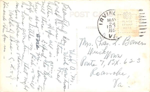 Irvingston Virginia The Tides Inn, Exterior, Real Photo Vintage Postcard U7948 - Image 2