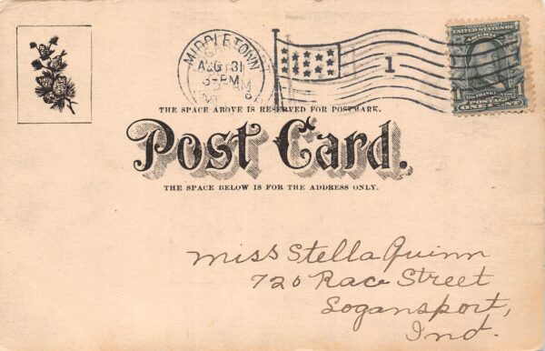 Middletown Ohio Street Car Service, Undivided Back Vintage Postcard U7981 - Image 2