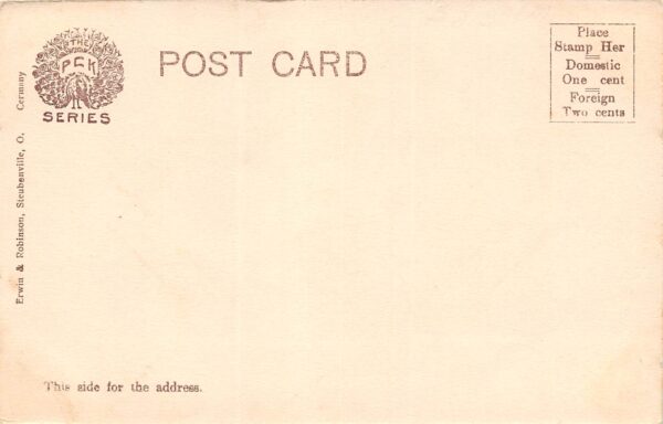 Steubenville Ohio Residence Section, Trolley Car, Undivided Back Postcard U8001 - Image 2
