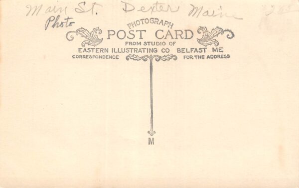 Dexter Maine Main Street, Real Photo Vintage Postcard U8082 - Image 2
