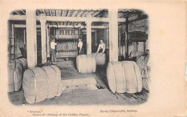 Kerry Australia Golden Fleece Cotton Gin Vintage Postcard AA69593
