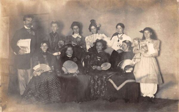 Group of Women with Fans Real Photo Vintage Postcard AA69594