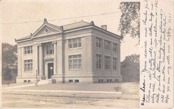 Middleboro Massachusetts Public Library Real Photo Vintage Postcard AA69619