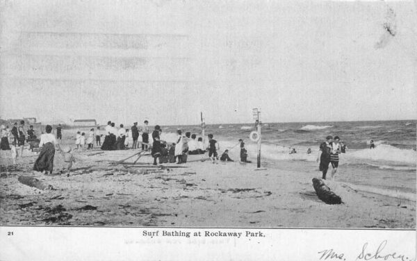 Rockaway Park Queens New York Surf Bathing Vintage Postcard AA69621