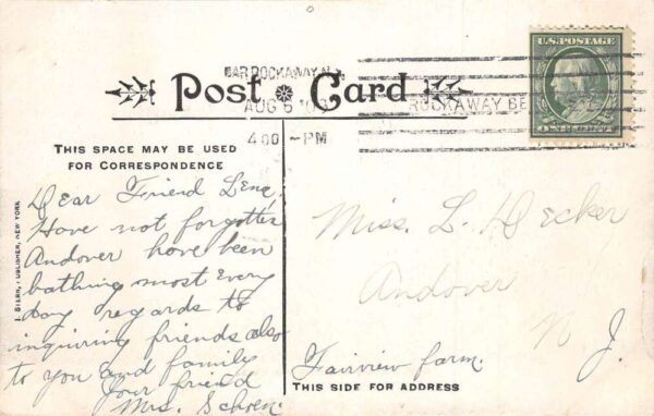 Rockaway Park Queens New York Surf Bathing Vintage Postcard AA69621 - Image 2