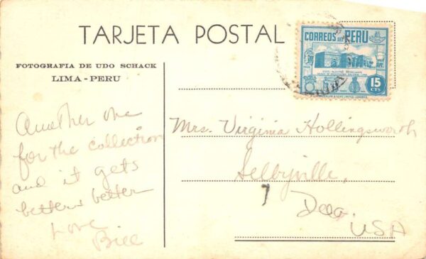 Mantaro River Peru Llamas Real Photo Vintage Postcard AA69624 - Image 2