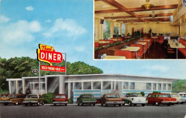 Duncannon Pennsylvania ? Trail Diner Restaurant Vintage Postcard AA69630