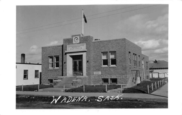Wadena Saskatchewan Canada Post Office Real Photo Vintage Postcard AA69633