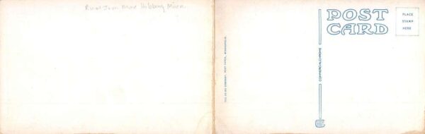 Hibbing Minnesota Mahoning Hull Rust Iron Mine Bi-Fold Vintage Postcard AA69654 - Image 2