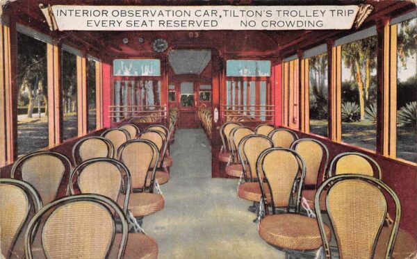 Los Angeles California Tilton's Trolley Trip Observation Car Interior PC AA69663