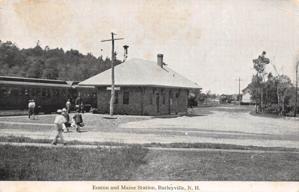 Burleyville New Hampshire Boston & Maine R.R. Station,B/W Photo Print PC U8308