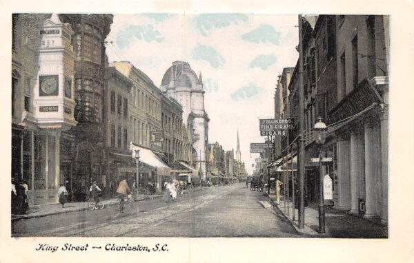 Charleston South Carolina King Street, Cigar Store,Undivided Back Vintage PC U8356