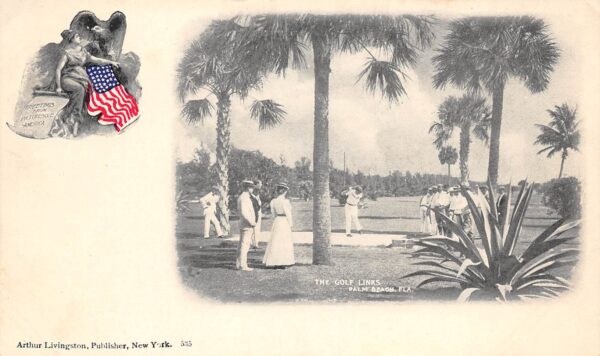 Palm Beach Florida Golf Links Scene, Picturesque America Series, PC U8357