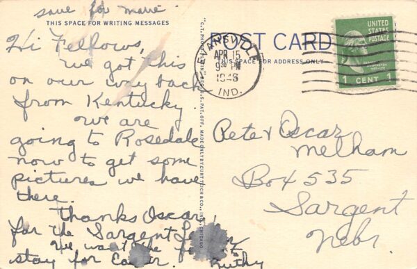 Tell City Indiana Schreiber's Rexall Drug Store, During Flood, Vintage PC U8363 - Image 2
