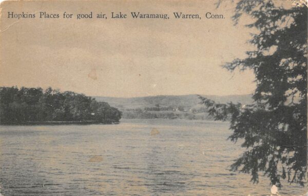 Warren Connecticut Lake Waramaug View, Photo Print Vintage Postcard U8411