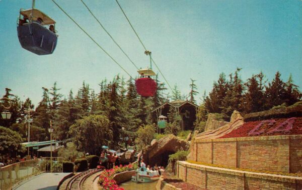 Anaheim California Disneyland Skyway Ride Photochrome Vintage Postcard U5480