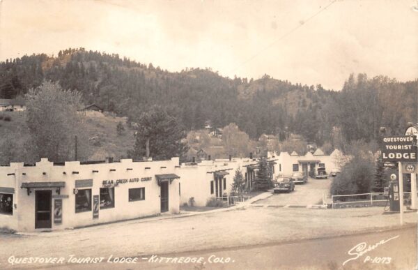 Kittredge Colorado Questover Tourist Lodge, Bear Creek Auto Court, RPPC U8138