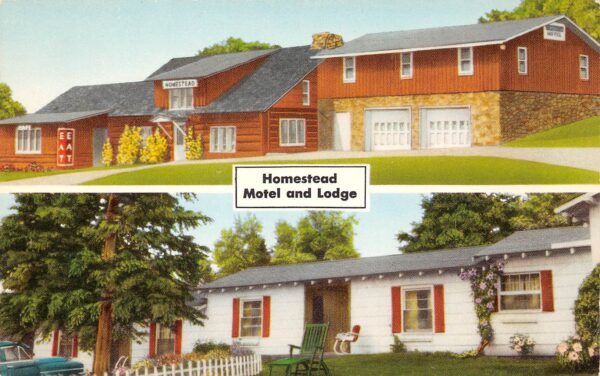 Fitfield Wisconsin Homestead Motel & Lodge,Multi-View Chrome Vintage PC U8146