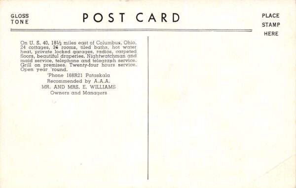 Etna Ohio Shamrock Plaza Courts & Grill, B/W Photo Print Vintage PC U8192 - Image 2