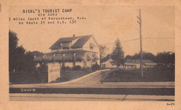 Bordentown New Jersey Giehl's Tourist Camp, Sepia Tone Photo Print PC U8199