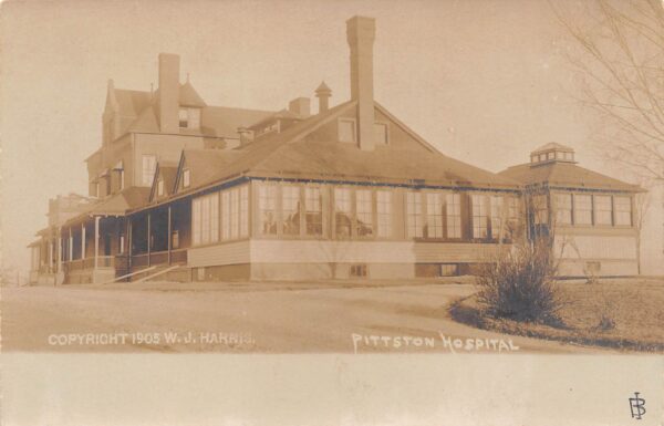 Pittston Pennsylvania Pittston Hospital, Real Photo Vintage Postcard U8262
