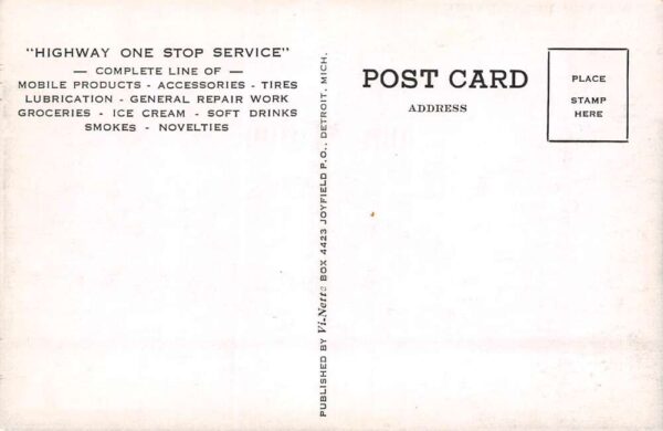 Marlette Michigan Bednaryczk Mobile Service Station,7 Up Sign & Gas Pumps PC U8294 - Image 2