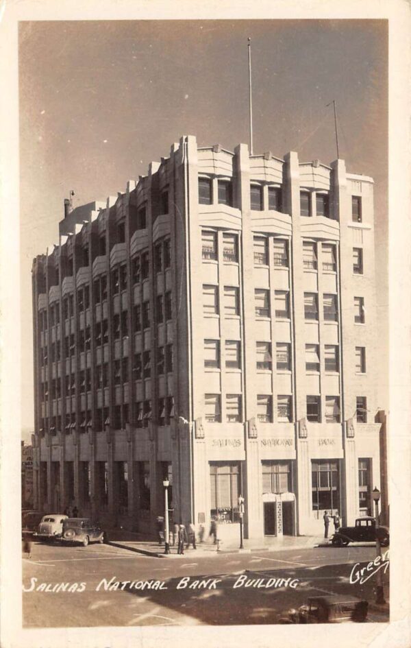 Salinas California National Bank Bldg Real Photo Vintage Postcard AA69582