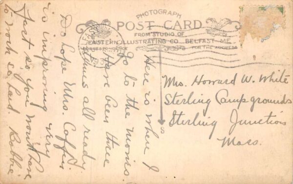 Belfast Maine Colonial Theatre Center Maine Power Real Photo Postcard AA69757 - Image 2