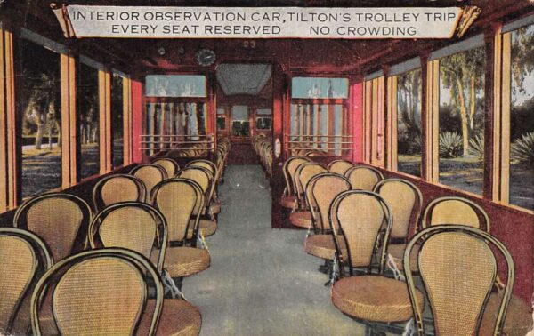 Los Angeles California Tilton's Trolley Trip Observation Car Interior PC AA69762