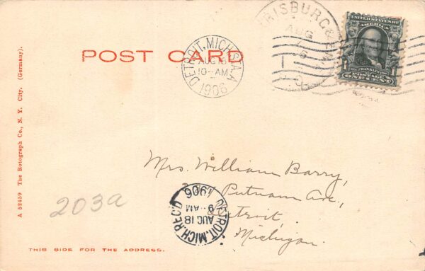Sunbury Pennsylvania Dam Before The Flood, Undivided Back Vintage Postcard U8574 - Image 2