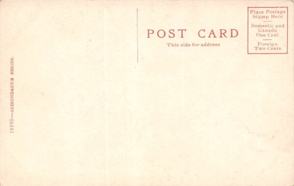 Inlet New York Road At Fifth Lake, Adirondack Mtns., Color Lithograph PC U8582 - Image 2