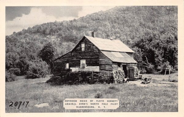 Warrensburg New York Boyhood Home Of Floyd Bennett,Admiral Byrd's North Pole Pilot PC U8584