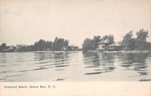 Sodus Bay New York Crescent Beach, Undivided Back Vintage Postcard U8594