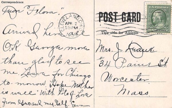 Cleveland Ohio The Hollenden Hotel, Illustration Vintage Postcard U8610 - Image 2