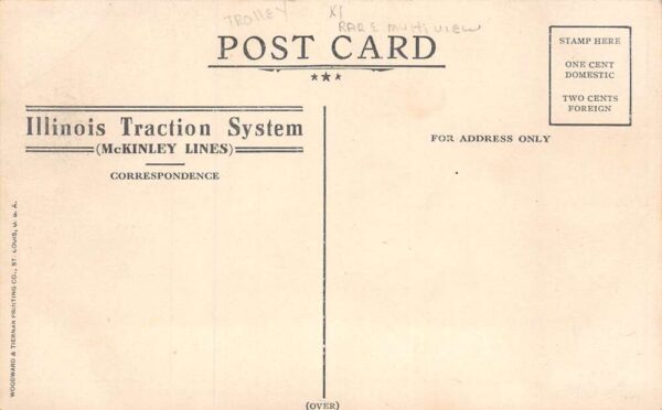 Illlinois Traction System Electric Railway Train Station Railroad PC AA69785 - Image 2
