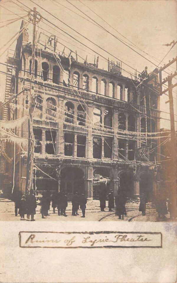 Baltimore Maryland Lyric Theatre Fire Disaster Ruins Real Photo Postcard AA69788