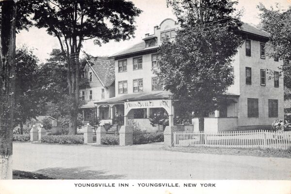 Youngsville New York Youngsville Inn, B/W Photo Print Vintage Postcard U8719