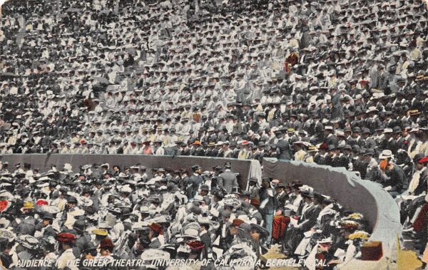 Berkeley California University Of California, Greek Theatre, Color Lithograph PC U8723